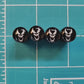 Venom Tire Valve Stem Caps - Black Aluminum - Set of Four