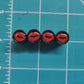 Hot Red Lips Tire Valve Caps - Black Aluminum - Set of Four