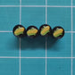 Corn Tire Valve Caps - Black Aluminum - Set of Four