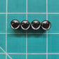 Black Heart Tire Valve Caps - Black Aluminum - Set of Four