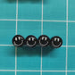 Smiley Face (Black) Tire Valve Caps - Black Aluminum - Set of Four