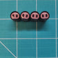 Pink Pig Nose Tire Valve Caps - Black Aluminum - Set of Four