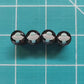 UFO Space Ship Tire Valve Caps - Black Aluminum - Set of Four