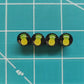 Pineapple Tire Valve Caps - Black Aluminum - Set of Four