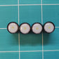 Light Pink Daisy Flower Tire Valve Caps - Black Aluminum - Set of Four