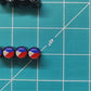 Philippines Filipino Flag Tire Valve Caps - Black Aluminum - Set of Four