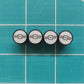 1964 Chevrolet Chevy Tire Valve Caps - Black Aluminum - Set of Four