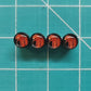 Red King Cobra Snake Tire Valve Caps - Black Aluminum - Set of Four