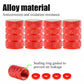 Red Barrel Aluminum Tire Valve Caps - Universal, Fits on all Vehicles