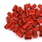 Red Hex Aluminum Tire Valve Caps - Universal, Fits on all Vehicles