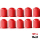 Red Tire Valve Caps - Plastic - Universal