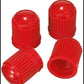 Red Tire Valve Caps - Plastic - Universal