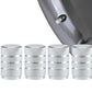 Silver Barrel Aluminum Tire Valve Caps - Universal, Fits on all Vehicles