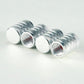 Silver Barrel Aluminum Tire Valve Caps - Universal, Fits on all Vehicles