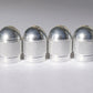 Silver Dome Aluminum Tire Valve Caps - Sets of 4, 8, 12 or 20 - Universal, Fits all Vehicles