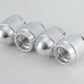 Silver Dome Aluminum Tire Valve Caps - Sets of 4, 8, 12 or 20 - Universal, Fits all Vehicles