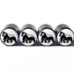 Silverback Gorilla Full Body Tire Valve Caps - Black Aluminum - Set of Four