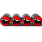 Silverback Gorilla Full Body Tire Valve Caps - Black Aluminum - Set of Four