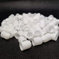 White Tire Valve Caps - Plastic - Universal