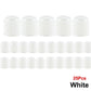 White Tire Valve Caps - Plastic - Universal