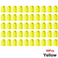 Yellow Tire Valve Caps - Plastic - Universal