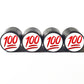 100 Percent Emoji Tire Valve Stem Caps - Black Aluminum - Set of Four