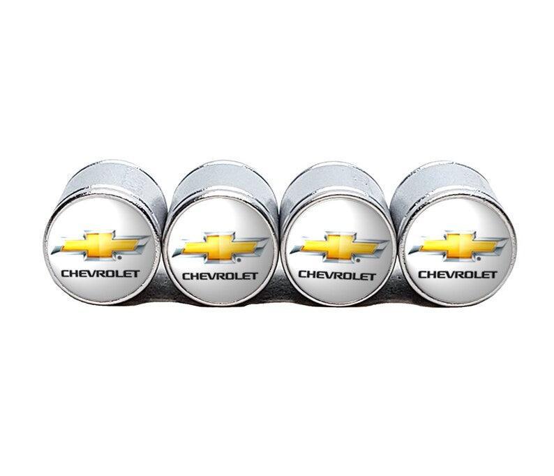 2011 Chevy Logo Chevrolet Tire Valve Stem Caps - Aluminum - Set of 4