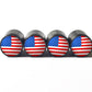 American Flag - USA Flag - Tire Valve Caps - Aluminum - Set of 4