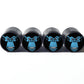 Angry Chimpanzee (Style 2) Tire Valve Caps - Aluminum - Set of Four