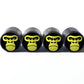 Angry Gorilla Ape (Style 1) Tire Valve Caps - Aluminum - Set of Four