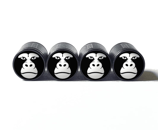 Angry Gorilla Ape (Style 5) Tire Valve Caps - Aluminum - Set of Four