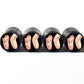 Ballet Slippers Emoji Tire Valve Stem Caps - Black Aluminum - Set of 4