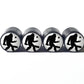 Bigfoot Sasquatch Baseball Player Tire Valve Caps - Black Aluminum - Set of Four