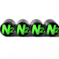 Black with Green N2 Nitrogen Tire Valve Stem Caps - Universal