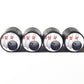 Bowling Ball and Pins Emoji Tire Valve Caps - Aluminum - Set of Four