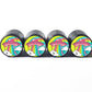 Bright UFO Alien Spaceship Tire Valve Caps - Black Aluminum - Set of 4