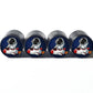 Cartoon Astronaut and Spaceship Tire Valve Caps - Aluminum - Set of 4