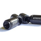 Colorful Stars Tire Valve Stem Caps - Black Aluminum - Set of Four