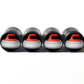 Curling Stone Emoji Tire Valve Caps - Black Aluminum - Set of Four