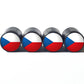 Czech Republic Czechia Flag Tire Valve Caps - Aluminum - Set of Four