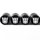 Decepticons Tire Valve Caps - White Logo - Aluminum - Set of Four