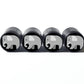Elephant Emoji Tire Valve Caps - Black Aluminum - Set of Four