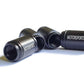 Fighter Jet Silhouette Tire Valve Caps - Black Aluminum - Set of Four