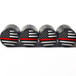 Fire Fighter Red Line American Flag - Tire Valve Caps - Set of Four