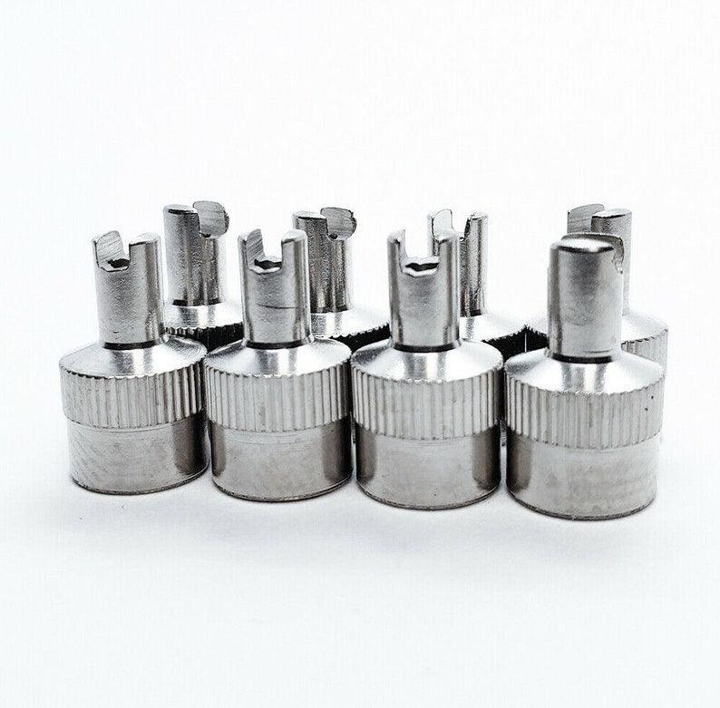 Heavy Duty Metal Slotted Tire Valve Stem Caps - Universal