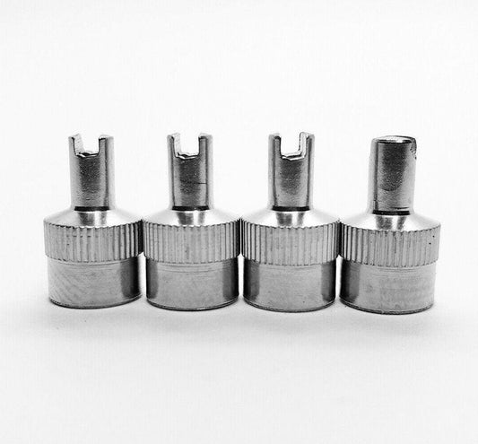 Heavy Duty Metal Slotted Tire Valve Stem Caps - Universal