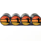 Man Fishing at Sunset Tire Valve Caps - Black Aluminum - Set of Four