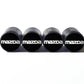 Mazda Logo (Style 1) Tire Valve Caps - Black Aluminum - Set of Four