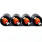 Meat on the Bone Emoji Tire Valve Caps - Black Aluminum - Set of Four