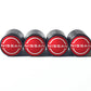 Nissan Auto Logo (Type 1) Tire Valve Caps - Black Aluminum - Set of 4